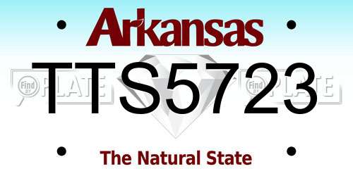 TTS5723 Arkansas License Plate