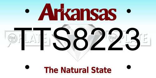 TTS8223 Arkansas License Plate