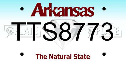 TTS8773 Arkansas License Plate