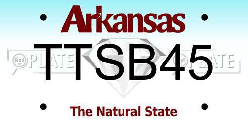TTSB45 Arkansas License Plate