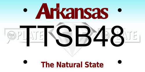 TTSB48 Arkansas License Plate