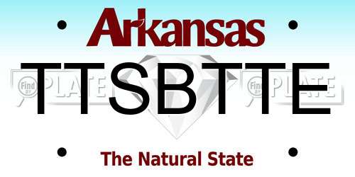 TTSBTTE Arkansas License Plate