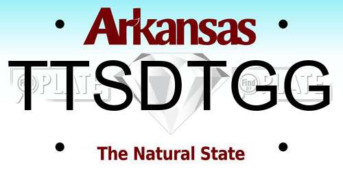 TTSDTGG Arkansas License Plate