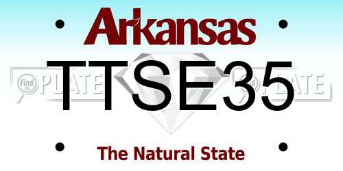 TTSE35 Arkansas License Plate