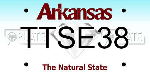 TTSE38 Arkansas License Plate