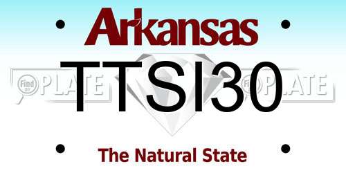 TTSI30 Arkansas License Plate
