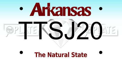 TTSJ20 Arkansas License Plate