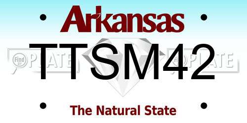 TTSM42 Arkansas License Plate