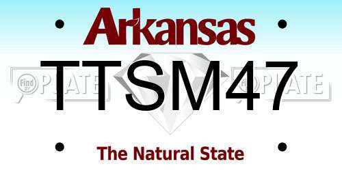 TTSM47 Arkansas License Plate