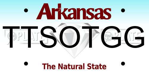TTSOTGG Arkansas License Plate