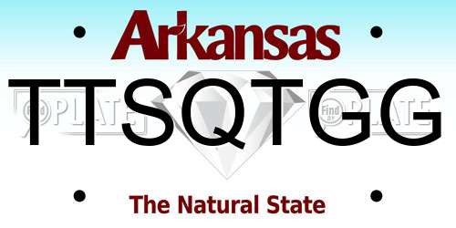 TTSQTGG Arkansas License Plate