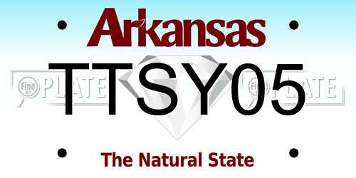 TTSY05 Arkansas License Plate