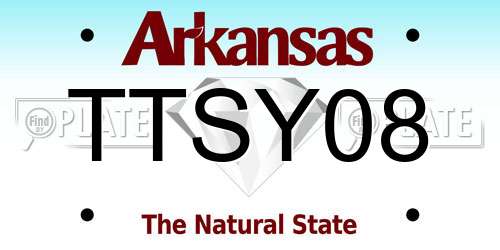 TTSY08 Arkansas License Plate