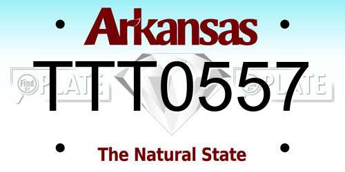 TTT0557 Arkansas License Plate