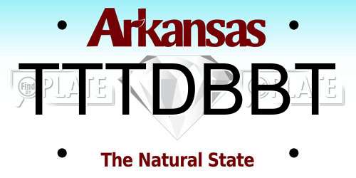 TTTDBBT Arkansas License Plate