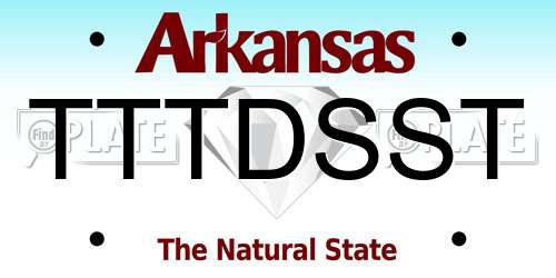TTTDSST Arkansas License Plate