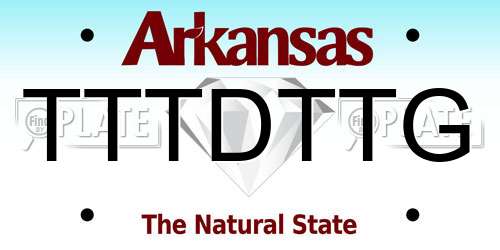 TTTDTTG Arkansas License Plate
