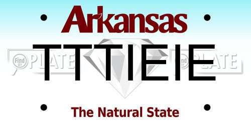 TTTIEIE Arkansas License Plate