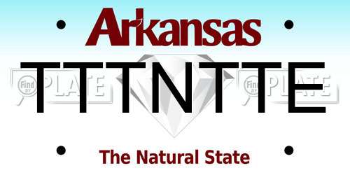 TTTNTTE Arkansas License Plate