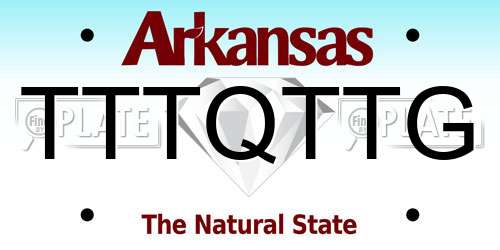 TTTQTTG Arkansas License Plate