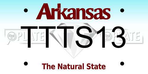 TTTS13 Arkansas License Plate
