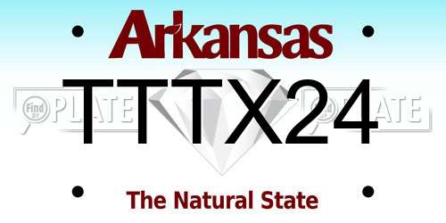 TTTX24 Arkansas License Plate
