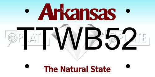 TTWB52 Arkansas License Plate