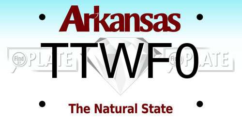 TTWF0 Arkansas License Plate