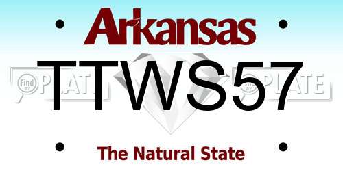 TTWS57 Arkansas License Plate