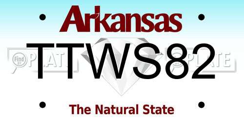 TTWS82 Arkansas License Plate