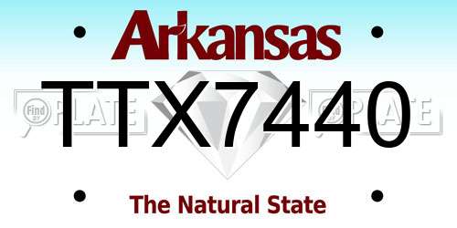 TTX7440 Arkansas License Plate