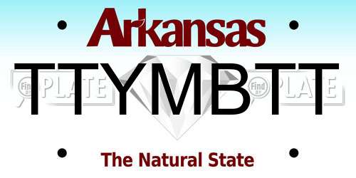 TTYMBTT Arkansas License Plate