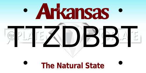 TTZDBBT Arkansas License Plate