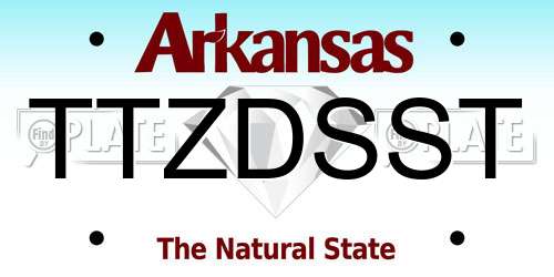 TTZDSST Arkansas License Plate