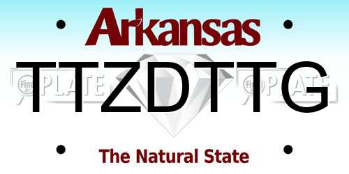 TTZDTTG Arkansas License Plate