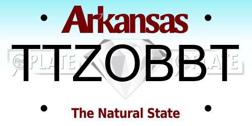 TTZOBBT Arkansas License Plate