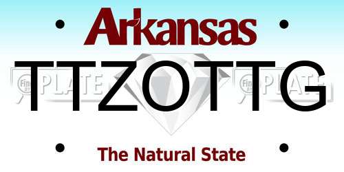 TTZOTTG Arkansas License Plate