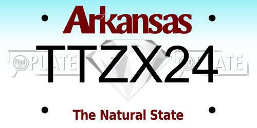 TTZX24 Arkansas License Plate