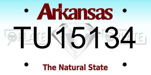 TU15134 Arkansas License Plate