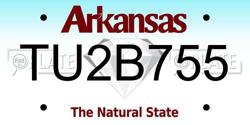 TU2B755 Arkansas License Plate