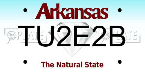 TU2E2B Arkansas License Plate