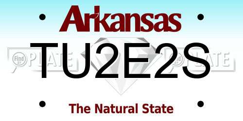 TU2E2S Arkansas License Plate