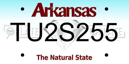 TU2S255 Arkansas License Plate