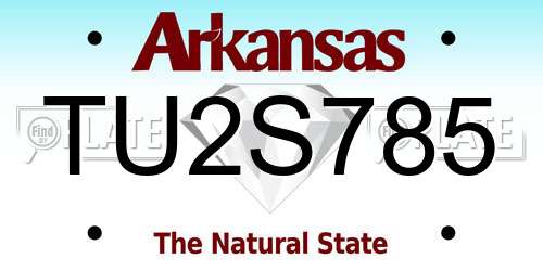 TU2S785 Arkansas License Plate