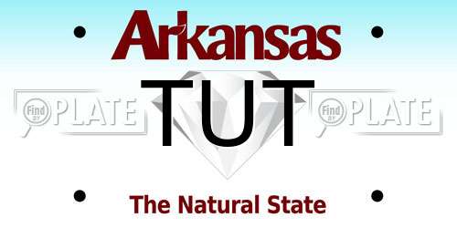 TUT Arkansas License Plate