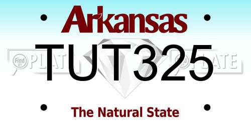 TUT325 Arkansas License Plate