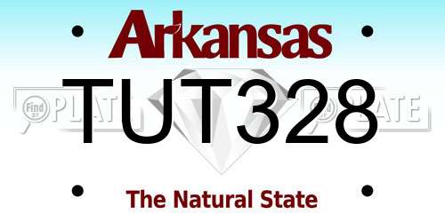 TUT328 Arkansas License Plate