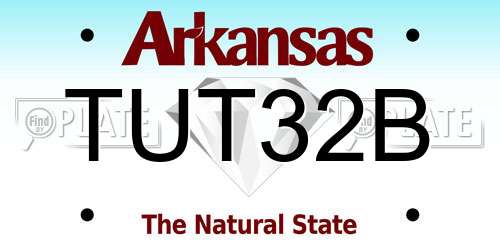TUT32B Arkansas License Plate