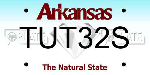 TUT32S Arkansas License Plate