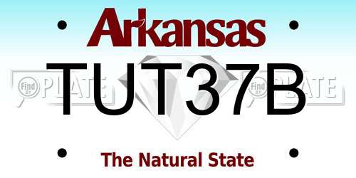 TUT37B Arkansas License Plate
